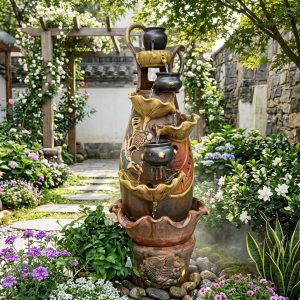 Alternative view of Thác nước phong thủy bầu cao 80cm