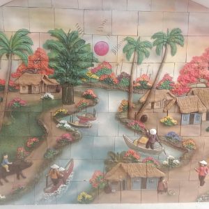 Tranh ghép mảnh đồng quê